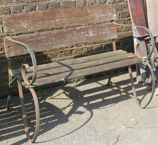 Metal frame garden seat